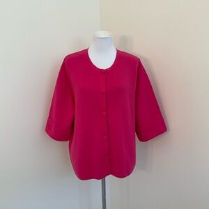 Grace Elements Vibrant Pink Cardigan Sweater Jacket